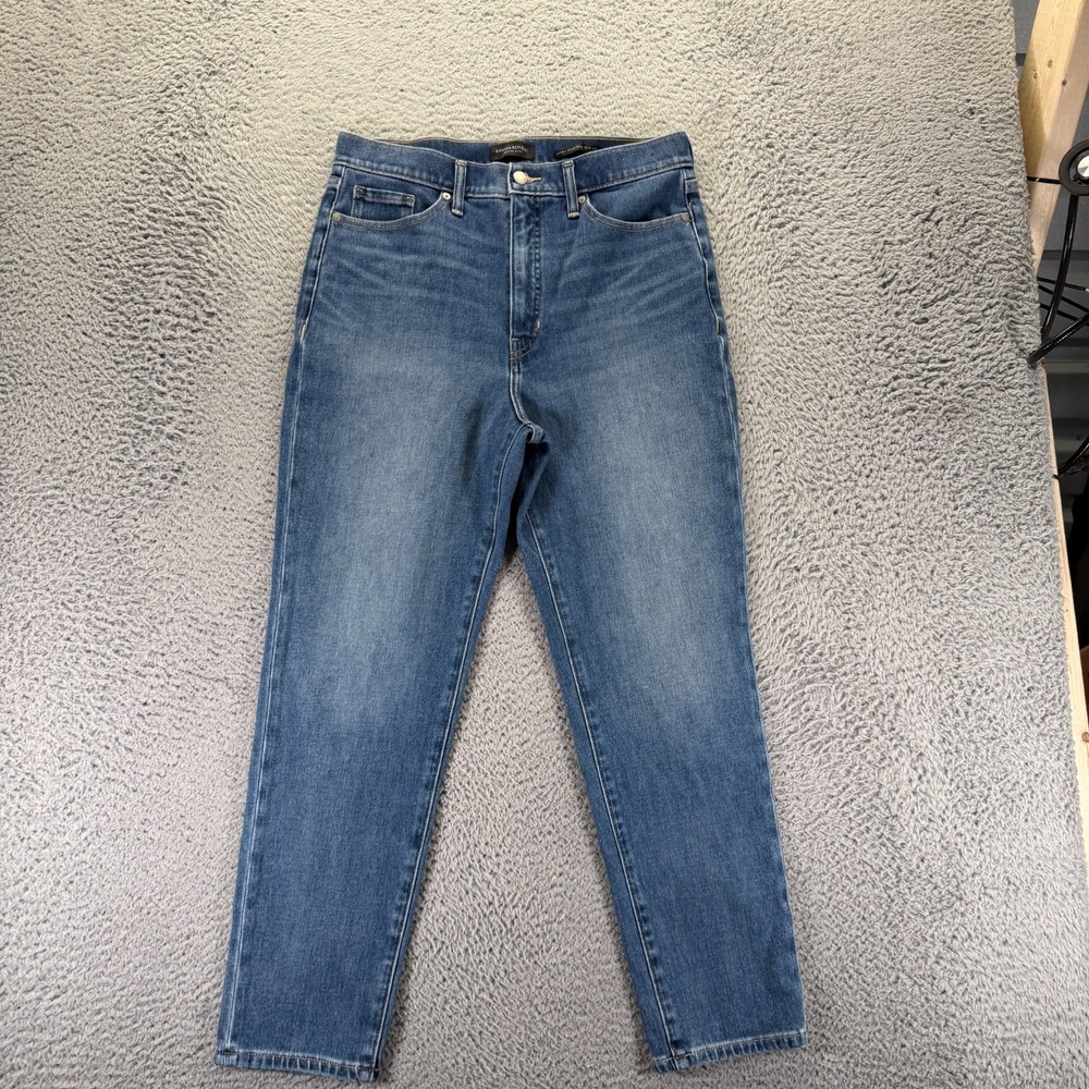 Banana Republic Jeans Womens 31x27 Blue Cotton Denim Straight Workwear High Rise
